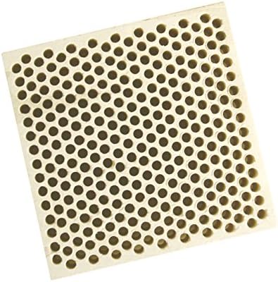 Bloco de cerâmica de favo de mel quadrado com 294 orifícios 50 mm x 50 mm x 12,5 mm Ferramenta de solda de jóias