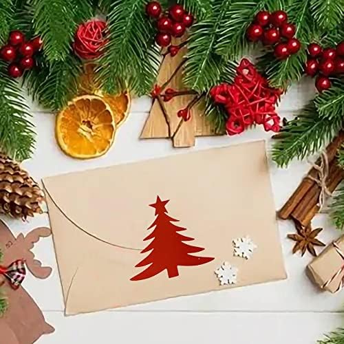 120 PCs Adesivos de vedação de envelope de Natal, vedações decorativas de envelope de árvores de Natal, etiqueta de