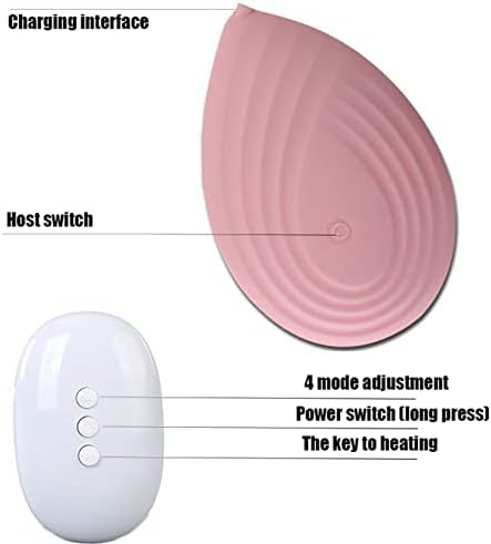 Massageador de mama elétrico de Qingluan para mulher sem fio Smart Electric Breast Massager Squeeze Water Lavagable com controle remoto com bateria de 500mA para cuidados de mama, rosa