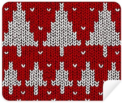 Tree vermelha malha nórdica ilustração limpeza de pano de pano limpador 2pcs camurça tecido