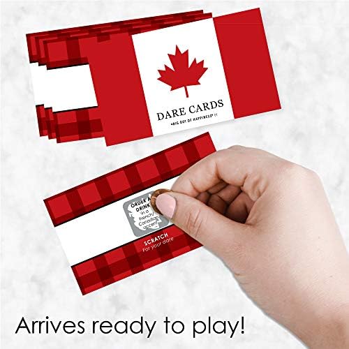 Big Dot of Happiness Canada Day - Canadian Party Game Scrtaw Off Dare Cards - 22 contagem