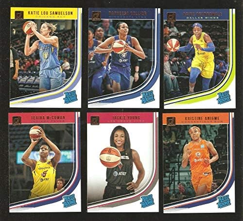 2019 Donruss WNBA Basquete Completo Completo Conjunto de 100 cartões - inclui 12 cartões de novato e Seimone Augustus, Sue Bird,