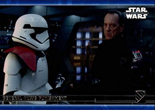 2020 Topps Star Wars The Rise of Skywalker Série 2 Azul #45 Cartão de comércio de punição do general Hux