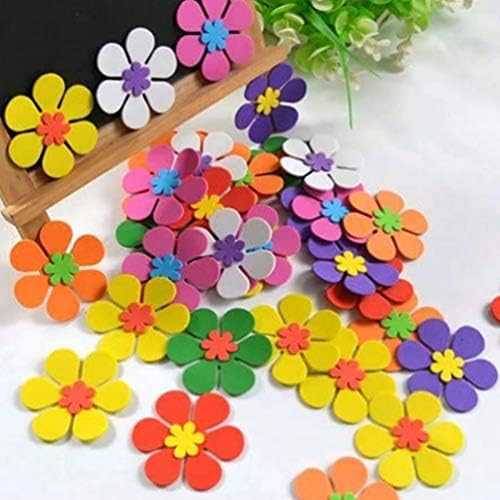 IMIKEYA Decoração de flores 120pcs Espumas de espuma Flores de espuma Flor Antetorqueiro de parede para crianças Projeto de arte