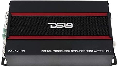 Amplificador DS18 Candy -X1b em preto - classe D, monobloco, 1800 watts max, digital, 1/2/4 ohm, com controlador de nível