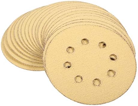 Lixa de lixeira 100pc 5 polegadas 125mm discos de lixagem redonda lixa de lenha de lenha de lenha de moagem para polimento
