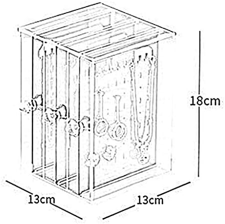 Caixa de jóias de jóias XJJZs para mulheres com 3 gavetas, organizador de jóias de veludo para brincar colar de pulseira e anéis de armazenamento de joias de acrílico transparente