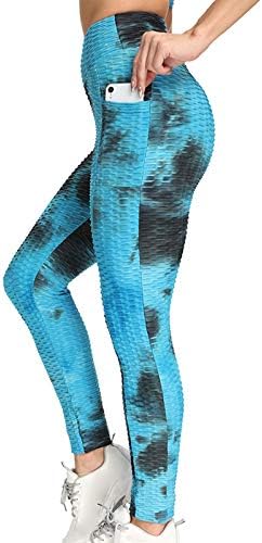 Tie Dye Yoga Pant for Womens, treino de ginástica de ginástica de cintura alta ioga Leggings Butt Lift Control Shaping