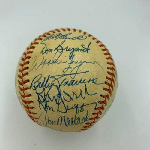 A impressionante jogo de beisebol All Star assinado em 1976 George Brett Sparky Anderson JSA Coa - Bolalls autografados