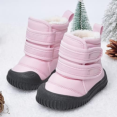 Botas de pano impermeável de loop de gancho de gancho botas de neve de neve infantil garotas meninos meninos botas ao ar livre chinelas meninas