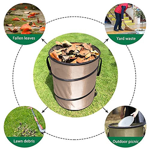 Lixo colapsível da juventude lata, 37,8l 10 galões de pano oxford reciclando grande lixo de lixo de lixo com alças para acampamento em casa de jardim