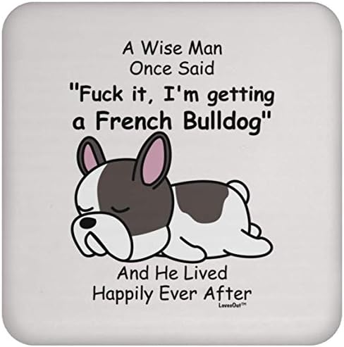 Presentes espirituosos presentes franceses Bulldog For Men Christmas 2023 Gifts Coaster