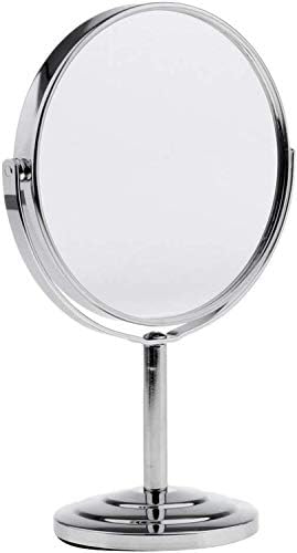 Espelho doméstico de witpak espelho de maquiagem de mesa 2 em 1 ampliação e espelho compacto normal 360 ° giratório espelho
