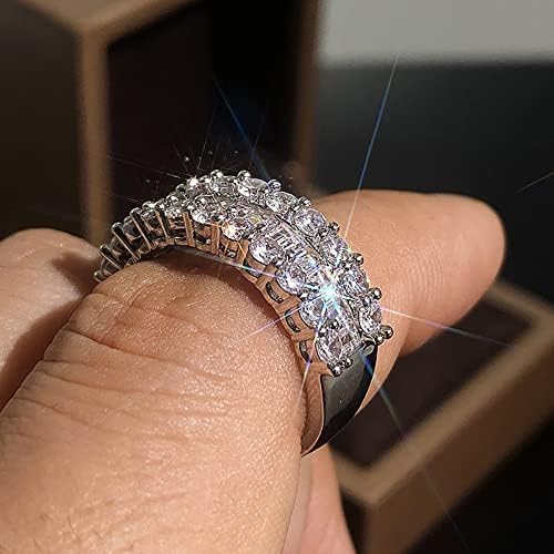 Princesa feminina Round Round Cut Ring Tingle Ring Rings Western Rings for Women