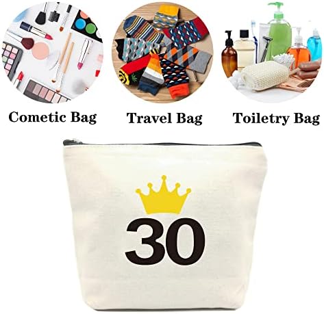 Bolsa de maquiagem de presentes de aniversário de 30 anos, 30 Fabulous Gift Cosmetic Travel Bag para mulher namorada