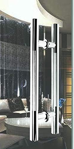 Keppd vidro maçaneta da porta - aço inoxidável Diâmetro da maçaneta da porta deslizante 38 mm ， para porta de madeira/porta/porta