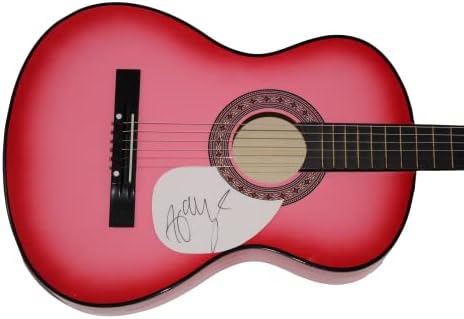 Harry Styles assinou o Autograph Commaly Tamanho rosa -rosa violão b w/ James Spence Authentication JSA COA - One Direction Stud,