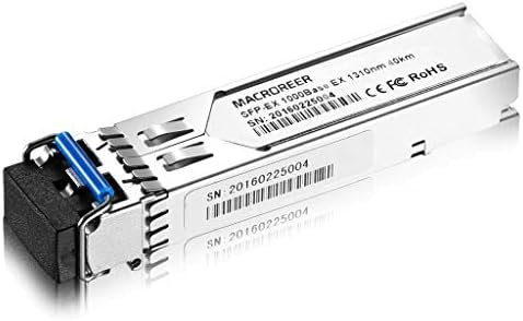 MacRoreer Compatível com o módulo Cisco GLC-EX-SMD SFP 1000BASE-EX Transceptores de transceptores de rede com suporte DOM 1310nm 40km Dual LC/PC Conector