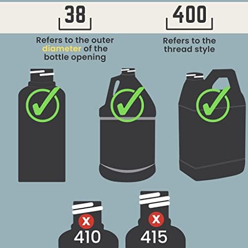 Dispensador de bomba de galão - dispensador de garrafa de bomba de 38/400 para xampu, detergente para lavanderia, líquido, água,