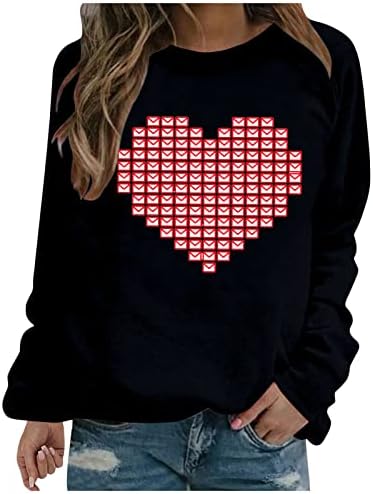 Dia dos Namorados Feminino Love Impresso Sweotshirts