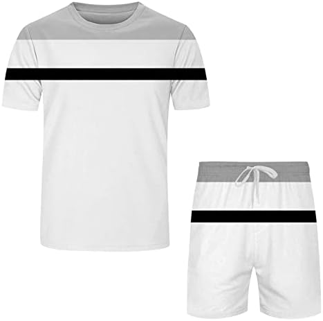 XXBR Sport Terno para camiseta masculina e shorts Conjunto de duas peças Impressão de moda Camisa casual de manga curta roupas de calças curtas