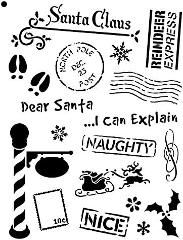 Cartas para Papai Noel - Elementos de arte estêncil