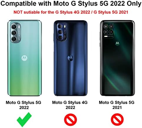 Cresee para Motorola Moto G Stylus 5G 2022 Caixa, tampa cristalina com pára -choques de canto reforçado Slim Fit à