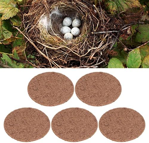Almofadas de nidificação de acouto, 5pcs ovos de pássaro tapete folhas materiais de ninho de pássaros substrato de