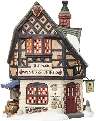 Departamento 56 Vila de Dickens e Tipler Agente Wine Spirits Building, porcelana
