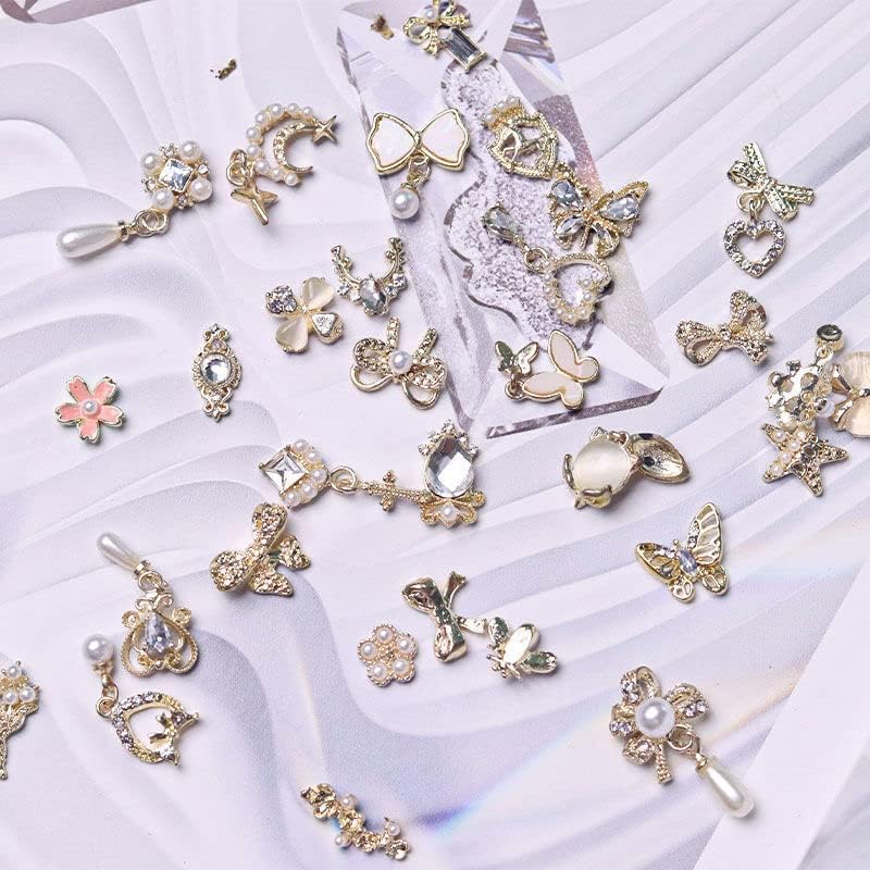 50pcs 3d estilo misto de luxo zircão diamante hadots hollow holang piercing jóias pingentes acessórios, 3-24pcs