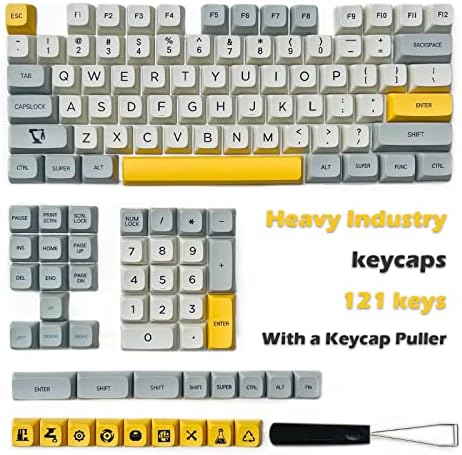 XDK CustomCaps 121 Keys pesados ​​setor retrô conjunto de chaves de chave