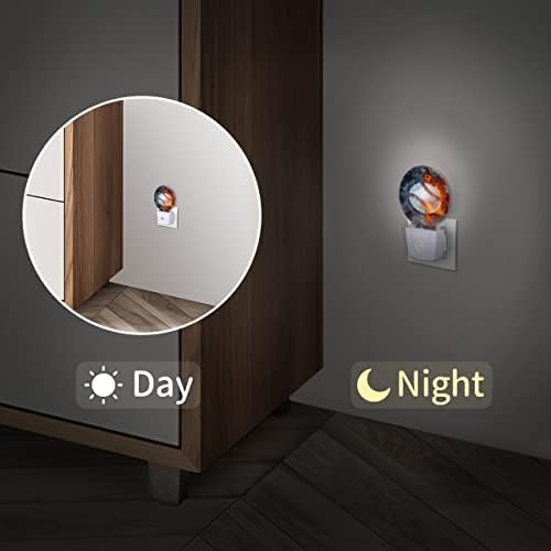 Uoyo Sport Baseball Night Light Plug para Wall American Flag Led Nightlights Auto Smart Dusk to Dawn Sensor Lamp for Kids
