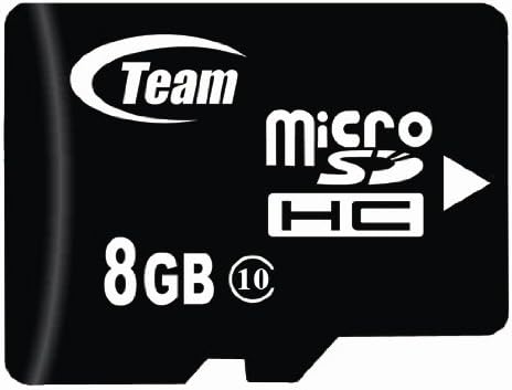 8GB CLASSE 10 MICROSDHC Equipe de alta velocidade 20 MB/SEC CARTÃO DE MEMÓRIA. Blazing Card Fast for Samsung exibe telefone vitality 4G. Um adaptador USB de alta velocidade gratuito está incluído. Vem com.