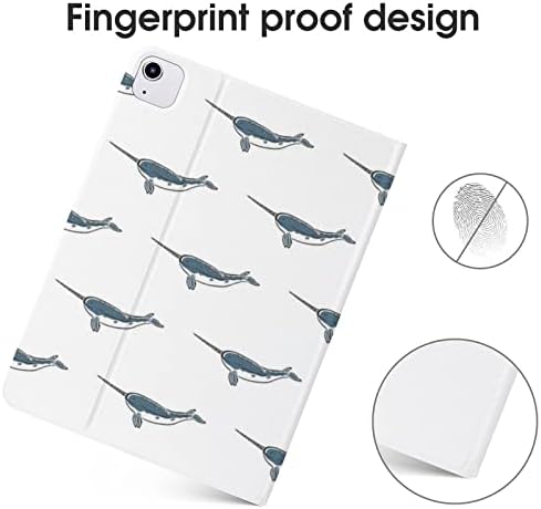 Narwhal Whale Ipad Case com caça de caça -caneta em estilo de proteção de capa para iPad Pro 2020/2020/2020 AIR 4/PRO 2021