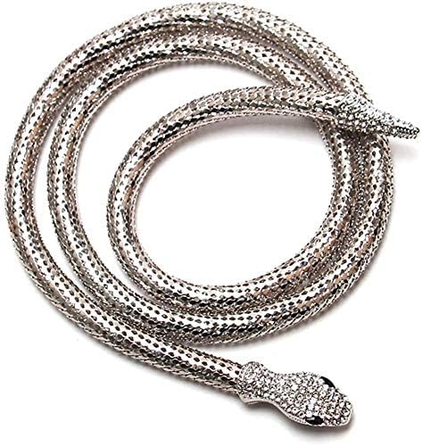 Colar de gargantilha de serpente figurino de halloween jóias de cobra para mulheres prateado ouro retro forma colar colar de colar