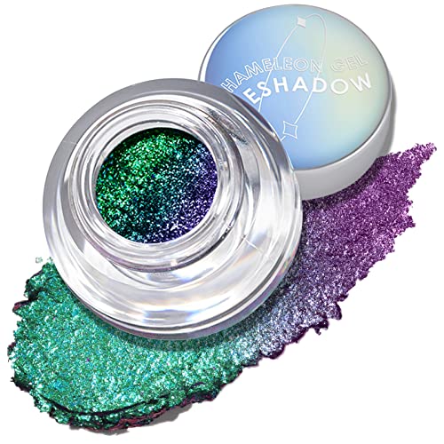 Focalle Chameleon Cream Eyeshadow, intensa sombra de olho cremoso, altamente pigmentado, brilho e acabamentos multi-reflexivos, Angel