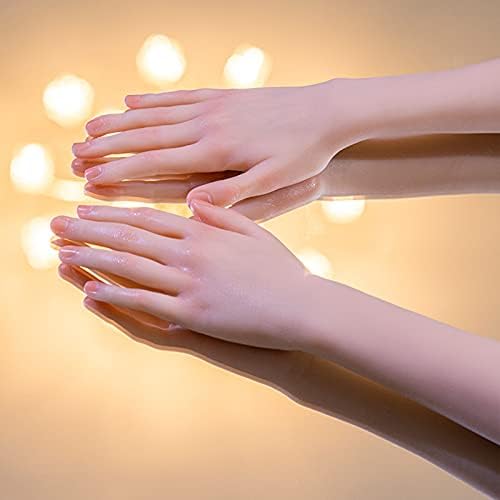 Mannequim de silicone realista Mão falso Modelo Hand Modelo de silicone Pratique Skin Modelos de silicone real Modelos de mãos podem ser posicionados para a arte das unhas, exibição
