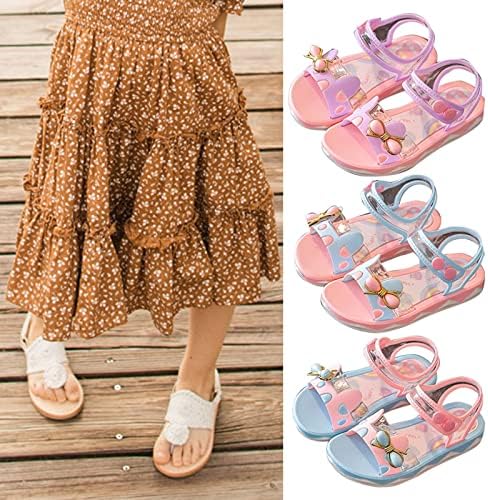 Qvkarw Summer Princess Sapatos de moda de moda de moda para crianças e meninas Sapatos casuais