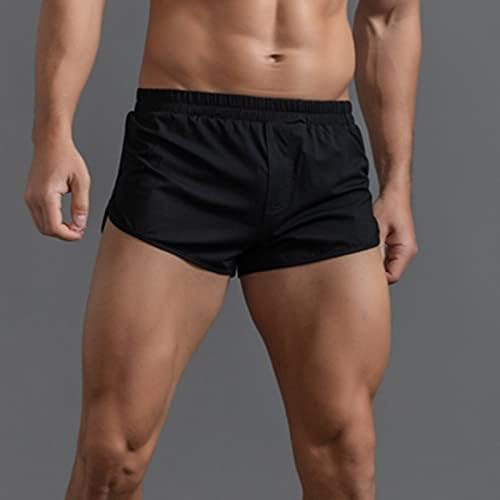 Shorts de boxer masculinos do BMISEGM Mens em calça de algodão sólida de cor sólida banda elástica solta esportes casuais rápidos