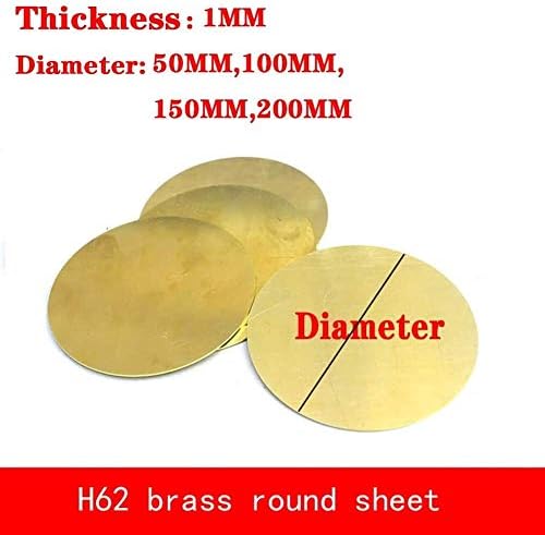 Yiwango Brass Disc Placa de círculo de círculo redondo circular H62 cobre de cobre CNC