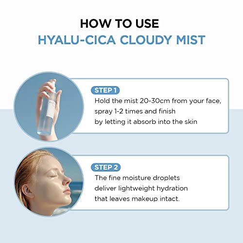 Skin1004 Hyalu-Cica Nubly Mist 4.05 fl.oz, 120ml, fórmula Hyalu cica com água de chá verde, soluções multi-cuidados hidratantes e calmantes