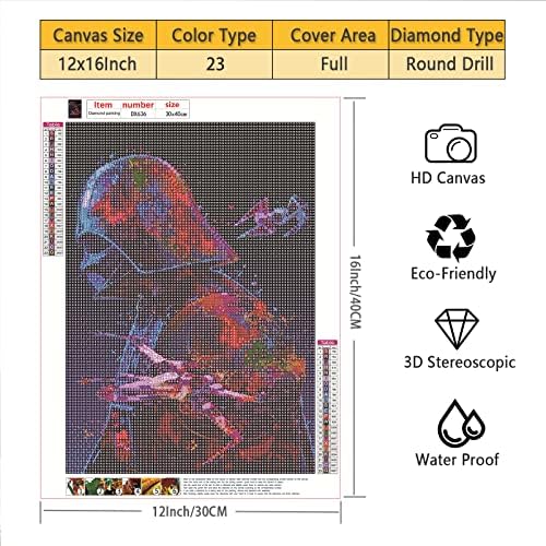 Kits de pintura de diamante diy para adultos broca completa gem cross stitch cristal bordado artesanato para decoração de parede em casa presente 12x16 polegadas