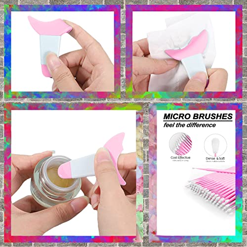 Ferramenta de aplicador de cílios falsos, 2 peças Pink Mascara Guard para escudo de maquiagem para os olhos, estênceis de sombra de