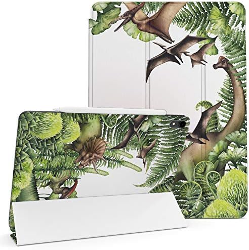 Lex Altern iPad Case Pro 11 polegadas 12.9 Capa magnética 2019 2018 geração 3d Apple Proteção Hard Shell Folio Trifold Smart Alow Sleep Sleep lápis Dinossauros verdes Tropical Animal Folhas