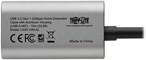 Tripp Lite USB-A Extensão Ativa Cabo 3.2 Gen 1 Alumínio M/F 10m