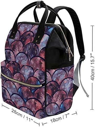 Splashes coloridos Escalas Backpack de fraldas Mochila Back de mamãe à prova d'água Backpack de grande capacidade