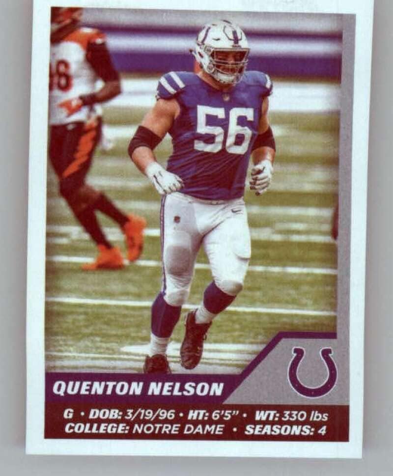 2021 adesivos Panini 194 Quenton Nelson Indianapolis Colts NFL Mini Sticker Trading Card