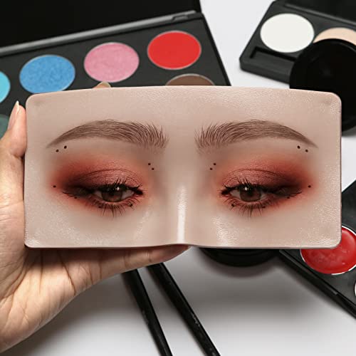 Dnyer A ajuda perfeita para praticar maquiagem, maquiagem Face, Silicone Face Eye Makeup Practice Board, Silicone Face Eye Makeup