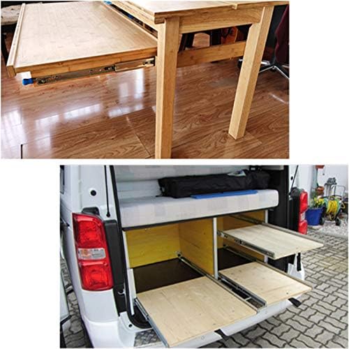 Slides de gaveta de travamento - 3 dobras Gaveta desliza extensão completa para armário de cozinha, material de carga de metal pesado