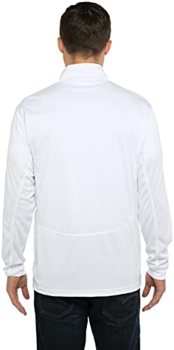 Vantage Apparel Micro -Mesh Micro Mesh Pullocatomino Branco 1/4 Pullover Zip
